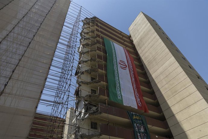 July 19, 2025, Tehran, Iran: a destroyed apartment at a housing compound targeted during the Iran-Israel 12-day war at a residential complex in Tehran, Iran, on July 19, 2025.