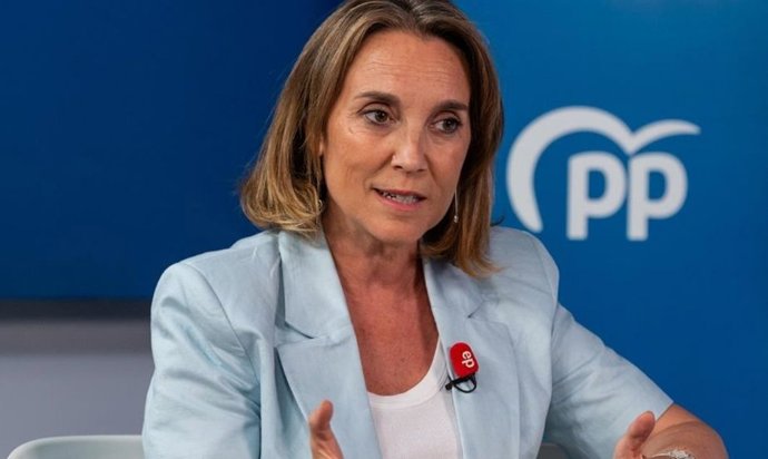 Cuca Gamarra, Secretário Adjunto de Regeneração Institucional do PP, durante entrevista à Europa Press em Madri.