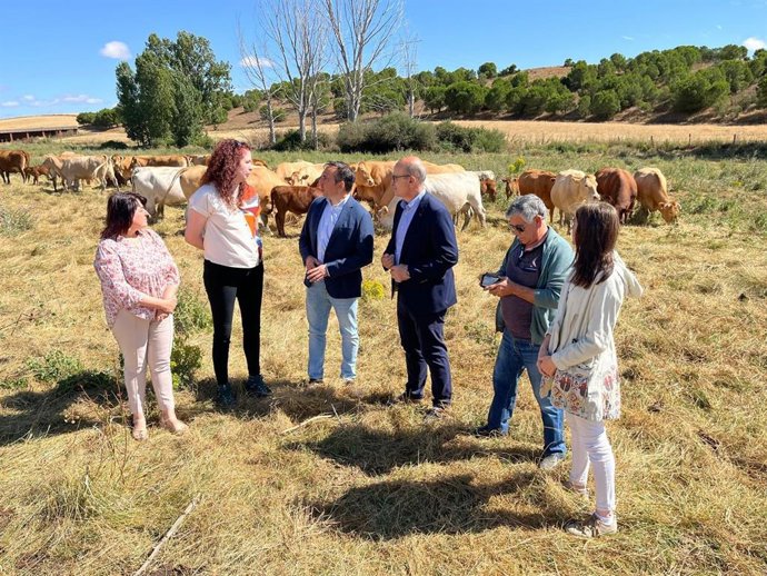 El director general de Desarrollo Rural de la Consejería, Jorge Izquierdo, durant su visita al municipio de Moreruela de los Inanzones, Zamora