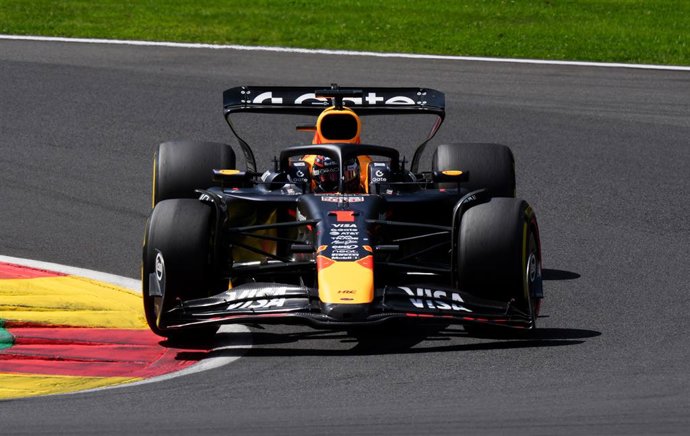 26 July 2025, Belgium, Spa: Red Bull driver Max Verstappen races during the Sprint Race at Circuit de Spa-Francorchamps, Stavelot, Belgium. Photo: Bradley Collyer/PA Wire/dpa