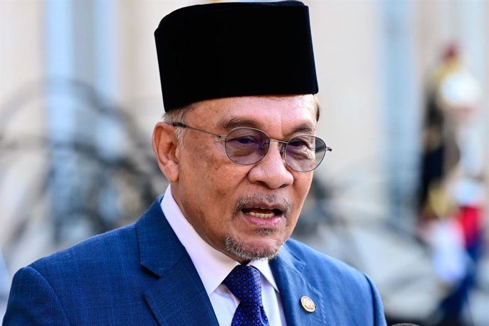 4 de julho de 2025, Paris, França: Anwar IBRAHIM (Primeiro-Ministro da Malásia) no Palais de l Elysee em 4 de julho de 2025 em Paris, França.