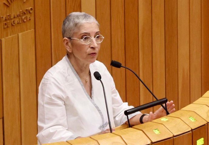 Archivo - La diputada socialista Silvia Longueira en el Parlamento de Galicia
