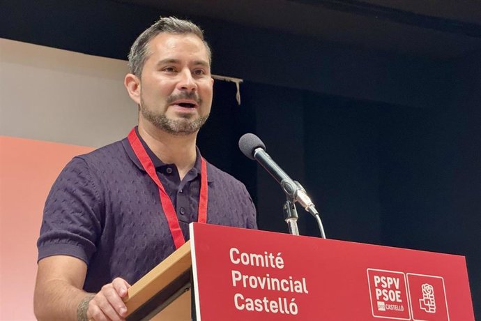 El secretario general del PSPV-PSOE de Castelló, Samuel Falomir