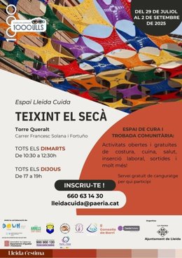 Cartel promocional de la segunda edición del proyecto Espai Lleida Cuida