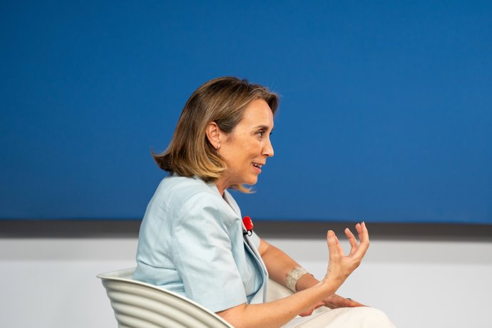 La diputada del PP en el Congreso, Cuca Gamarra, durante una entrevista para Europa Press, a 23 de julio de 2025, en Madrid (España). Cuca Gamarra fue la primera mujer alcaldesa de la ciudad de Logroño, cargo que ocupó entre 2011 y 2019.