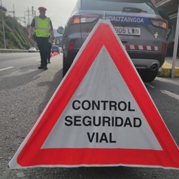 Control de seguridad vial de la Policía Municipal de Bilbao