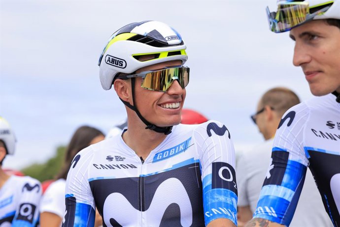 Enric MAS, Movistar Team, during the Tour de France 2025, UCI WorldTour cycling event, Stage 1, Lille Métropole - Lille Métropole (184,9 Km) on 5 July 2025 in Lille, France - Photo Stefano Cavasino / DPPI