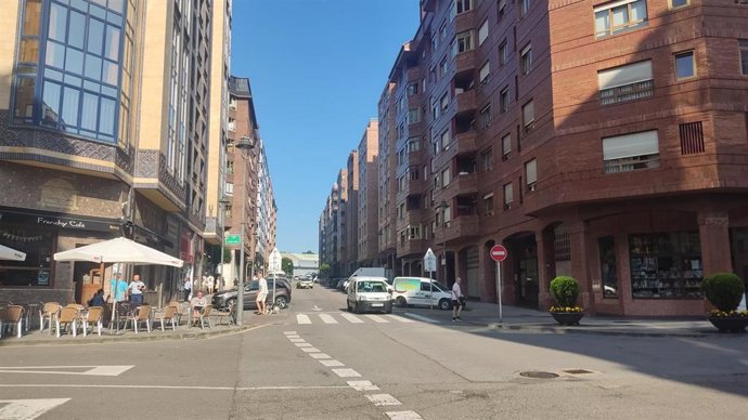 Céntrica calle de Avilés.