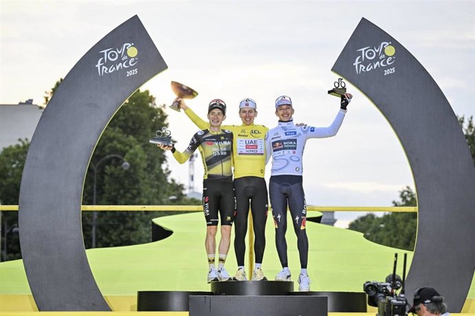 Tadej Pogacar, podio del Tour de Francia