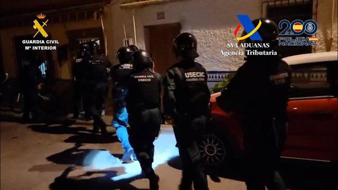 Intervención durante el operativo contra la organización.