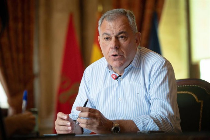 Imagen de José Luis Sanz durante su entrevista con Europa Press