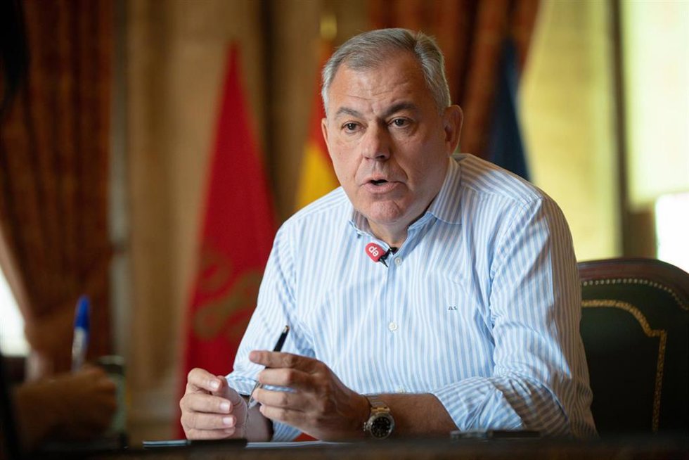 Imagen de José Luis Sanz durante su entrevista con Europa Press