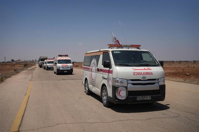 Un convoy médico en dirección a la región siria de Sueida