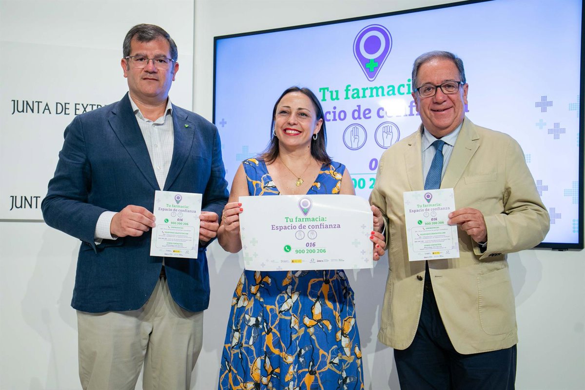 Las farmacias extremeñas se convertirán en puntos violetas para detectar y apoyar a víctimas de violencia de género