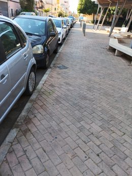 Una calle de Palma, tras ser desbrozada.