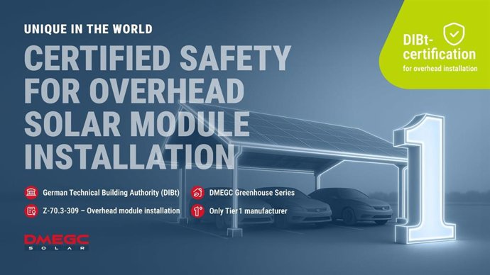 DMEGC Solar achieves prestigious DIBt certification for overhead applications as the only Tier 1 manufacturer worldwide