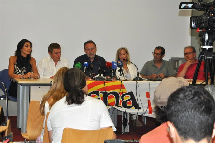 Rueda de prensa de la plataforma 'Sijena Sí'.