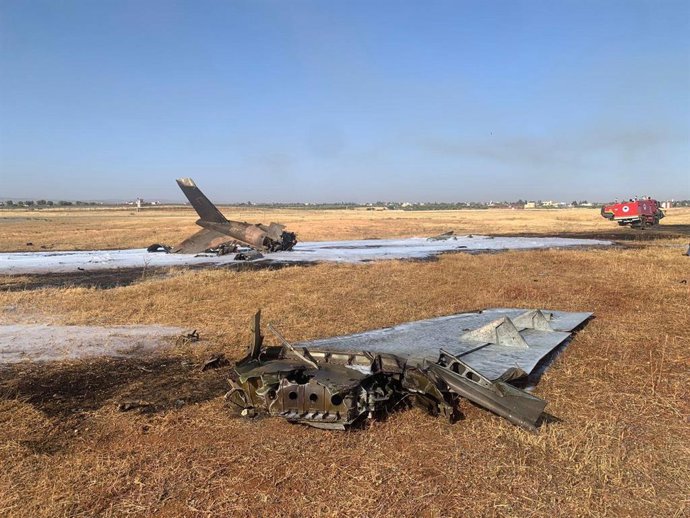 Una aeronave de entrenamiento militar se estrella en el aeropuerto de Fez Sais, en el norte de Marruecos