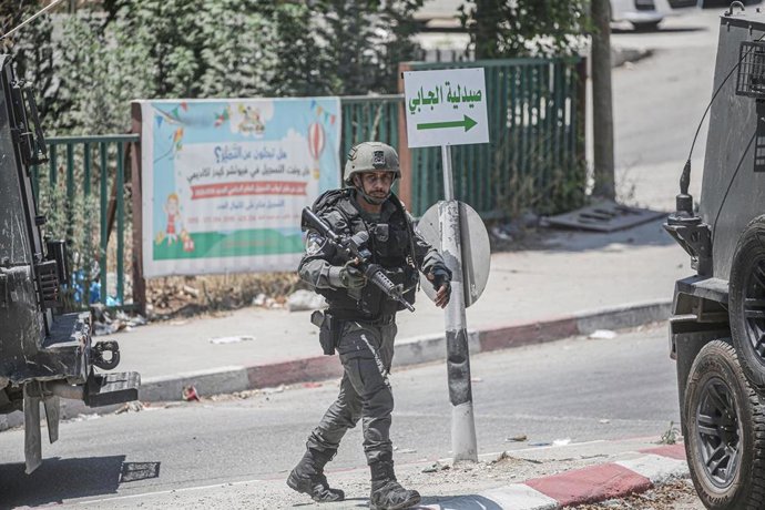 Imagen de archivo de un militar israelí en Cisjordania