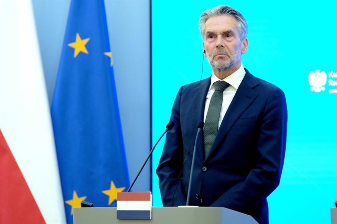 7 de julho de 2025, Varsóvia, Varsóvia, Polônia: Warszawa KPRM 07.07.2025 Spotkanie premiera Donalda Tuska z premierem Holandii Dickiem Schoofem..Warsaw KPRM 07/07/2025 Reunião do primeiro-ministro polonês Donald Tusk com o primeiro-ministro holandês Dick