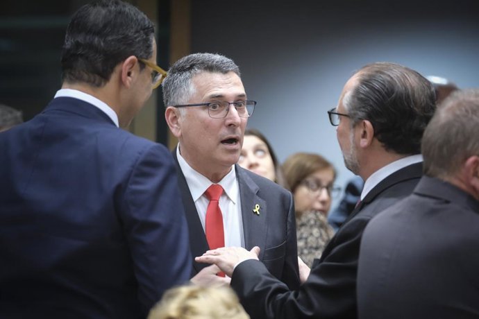Archivo - February 24, 2025, Brussels, Brussels, Belgium: The Israeli foreign minister met some of his European counterparts during the European council of the EU-Israel association.