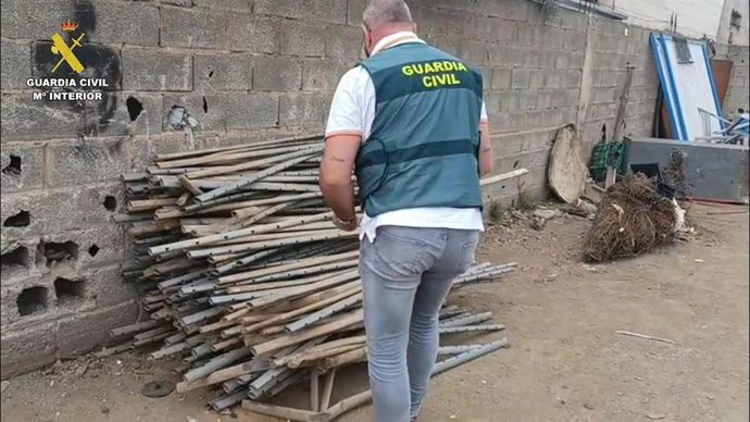 Un detenido por el robo de 700 postes de espaldera de viñedo sustraídos en La Rioja