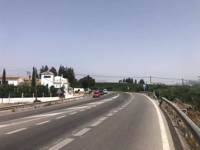 Carretera de la Autovía del Guadalhorce en el tramo entre Casapalma y Cerralba.