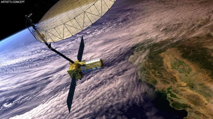 Ilsutración artística del satélite NISAR
