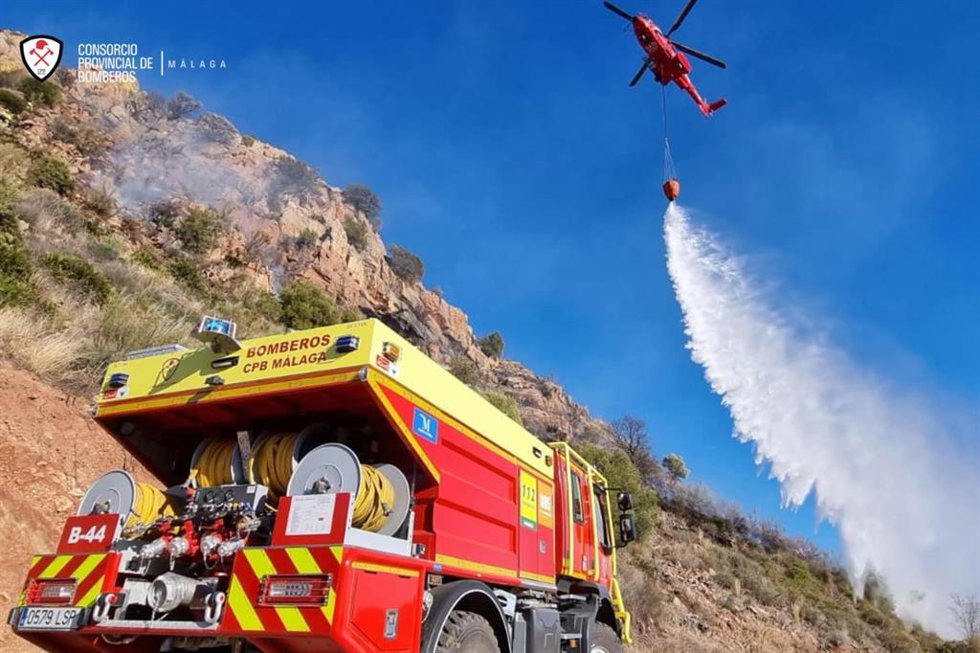 Archivo - Imagen de archivo de un vehículo del Consorcio Provincial de Bomberos (CPB) Málaga.
