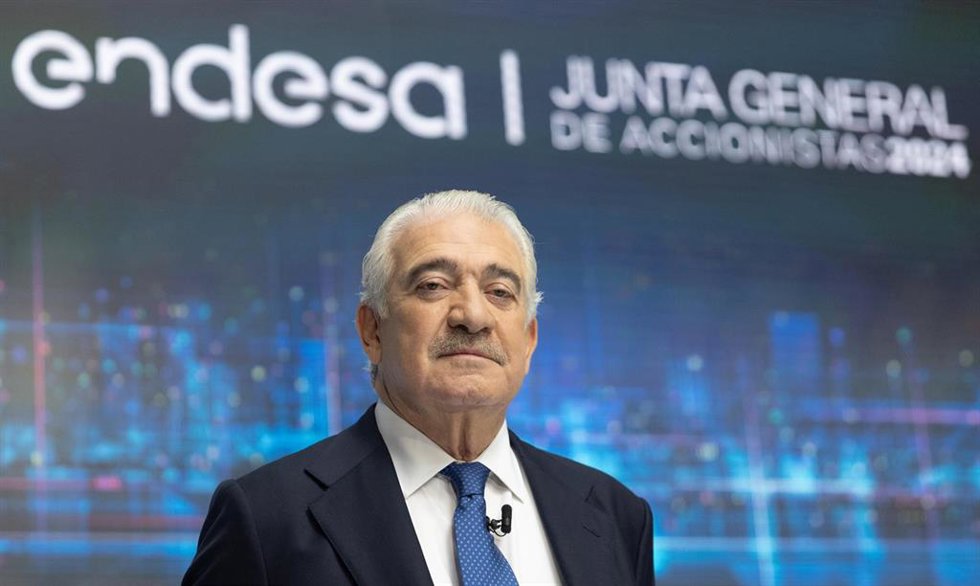 Archivo - El consejero delegado de Endesa y vicepresidente de la Fundación Endesa, José Bogas, durante la Junta General de Accionistas de Endesa, en su sede social, a 23 de abril de 2024, en Madrid (España). Endesa ha propuesto elevar su número de conse