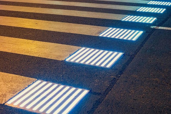 Imagen de recurso de unos pasos de peatones inteligentes, que se proyectan para la localidad.