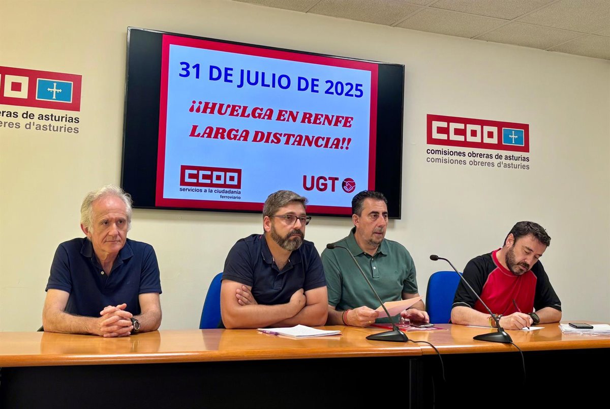 Asturias pierde empleo ferroviario: CCOO y UGT explican por qué los AVE van a la huelga el 31 de julio