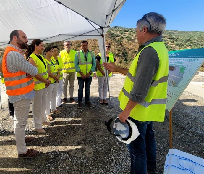 Visita a las obras de la EDAR de Noguerones, en Alcaudete