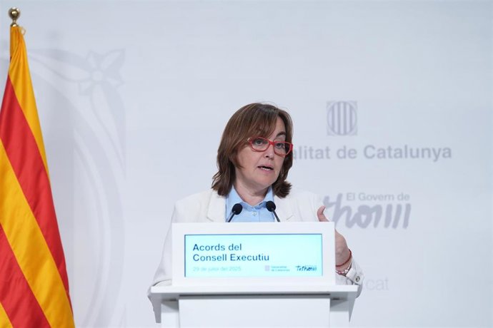 La portavoz del Govern en la rueda de prensa