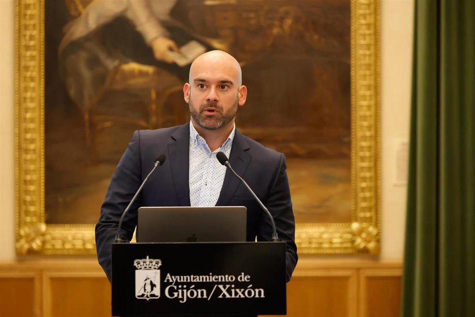 El portavoz del Gobierno del Ayuntamiento de Gijón, Jesús Martínez Salvador, sobre los asuntos abordados en Junta de Gobierno.