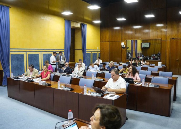 Imagen de este martes de la Comisión de Industria del Parlamento de Andalucía.