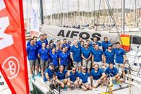 Felipe VI, al timón del Aifos en el estreno en Palma de la Copa del Rey MAPFRE de vela