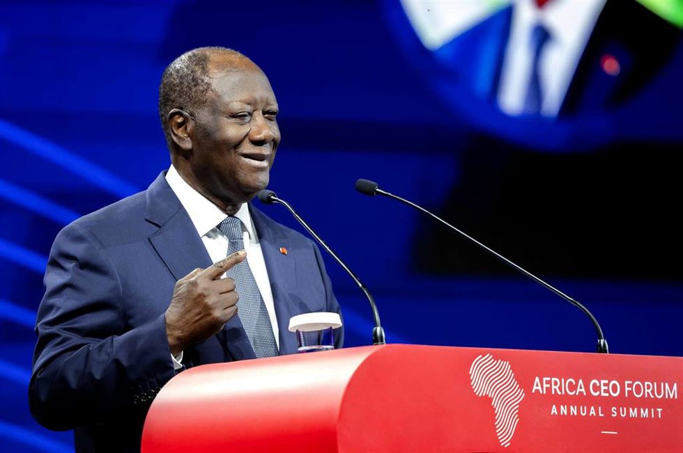 Archivo - El presidente de Costa de Marfil, Alassane Ouattara