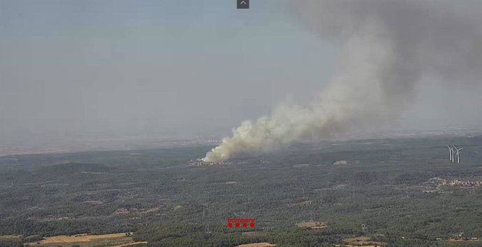 L'incendi forestal a Fulleda (Lleida)