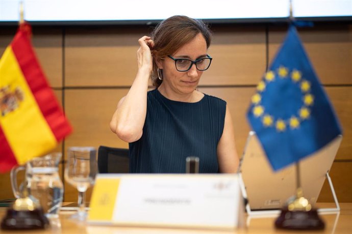 La ministra de Sanidad, Mónica García, preside el Pleno ordinario del Consejo Interterritorial del Sistema Nacional de Salud (CISNS), en la sede del Ministerio, a 4 de julio de 2025, en Madrid (España). 