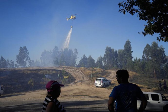 Imaxe do incendio rexistrado en Salvaterra.