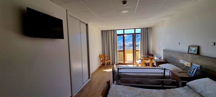 Habitación de la residencia de mayores 'La Solana'.