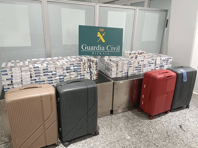 Tabaco incautado en Loiu.