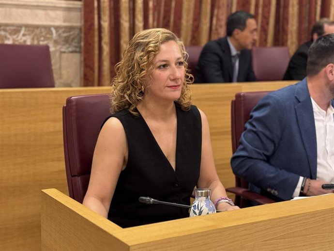 La líder de Podemos Sevilla y concejala en el Ayuntamiento, Susana Hornillo, solicita la aplicación de la Ley de Vivienda en Sevilla.
