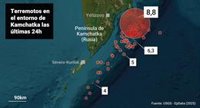 El terremoto de Kamchatka (Rusia), en mapas y vídeos