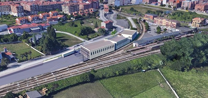 Base de mantenimiento de la red ferroviaria de ancho métrico en El Berrón (Siero).