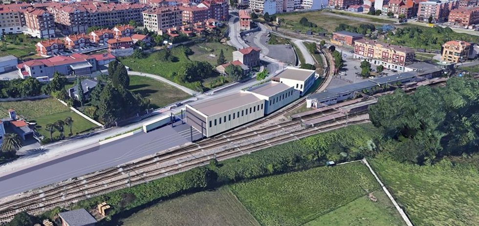 Base de mantenimiento de la red ferroviaria de ancho métrico en El Berrón (Siero).