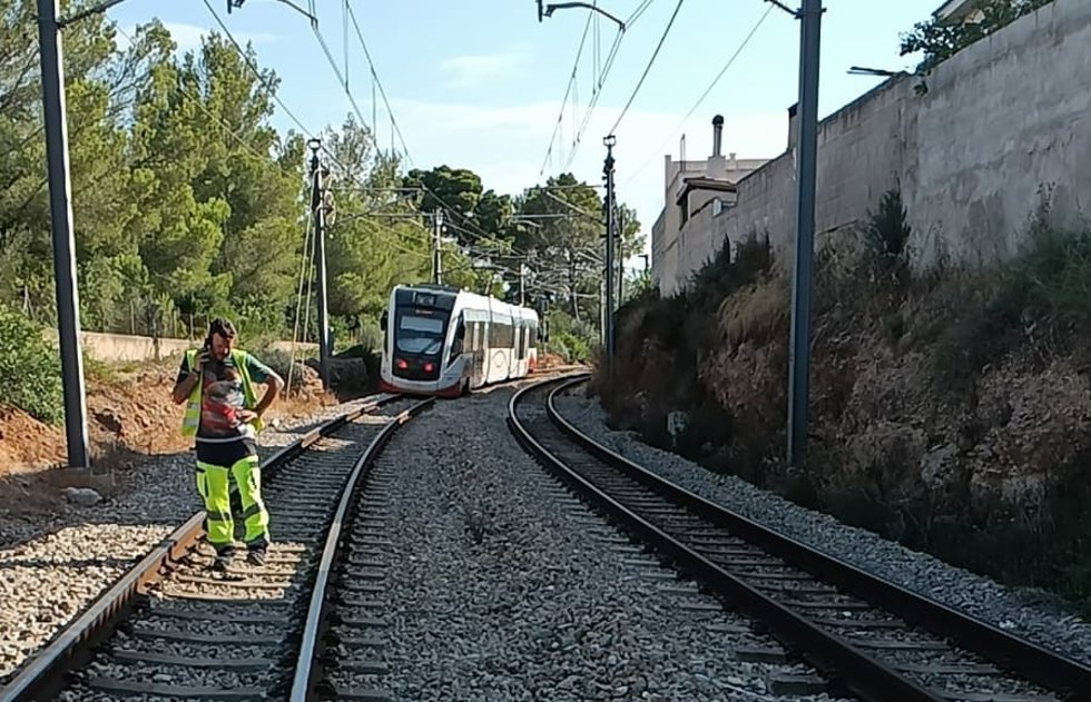 Descarrila un tren cerca de la estación de Marratxí sin causar heridos
