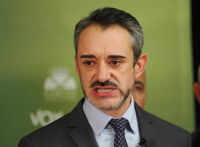 Archivo - El nuevo portavoz de Vox en las cortes de Castilla y León, David Hierro, durante una rueda de prensa, en el Parlamento de Castilla y León, a 3 de febrero de 2025, en Valladolid, Castilla y León (España). El actual secretario del Grupo Parlamenta