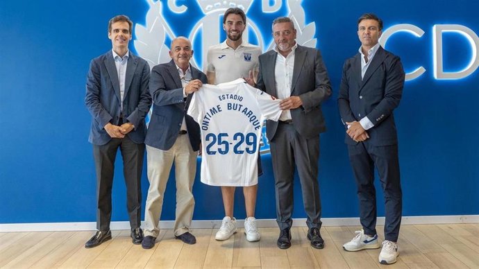 Presentación del acuerdo de 'naming right' entre CD Leganés y Ontime, que dará nombre al Estadio Ontime Butarque